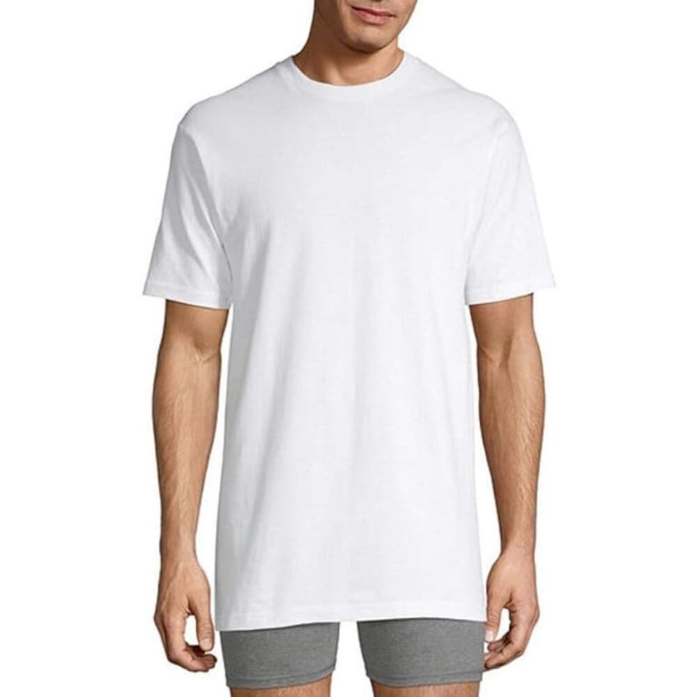 Stafford Essentials Classic Fit White Short Sleeve Crew Neck T-Shirt Men's Small